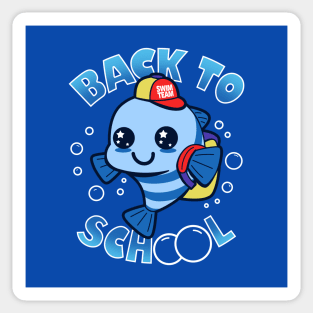 Cute Kawaii Fish Student School Cartoon Fish Meme Gift For Students Sticker